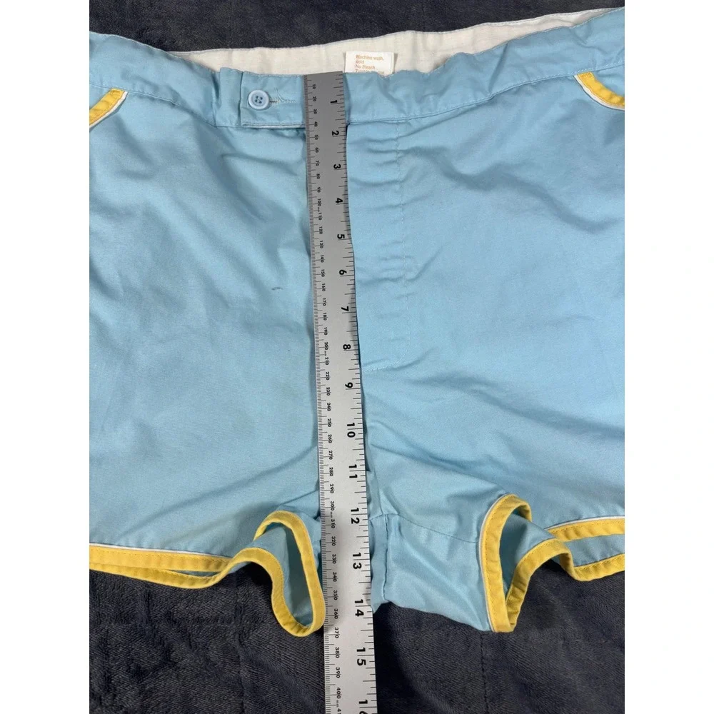 Vintage Jantzen Mens Blue Yellow Trim Swim Trunks Made in USA Size 40 Retro 70s